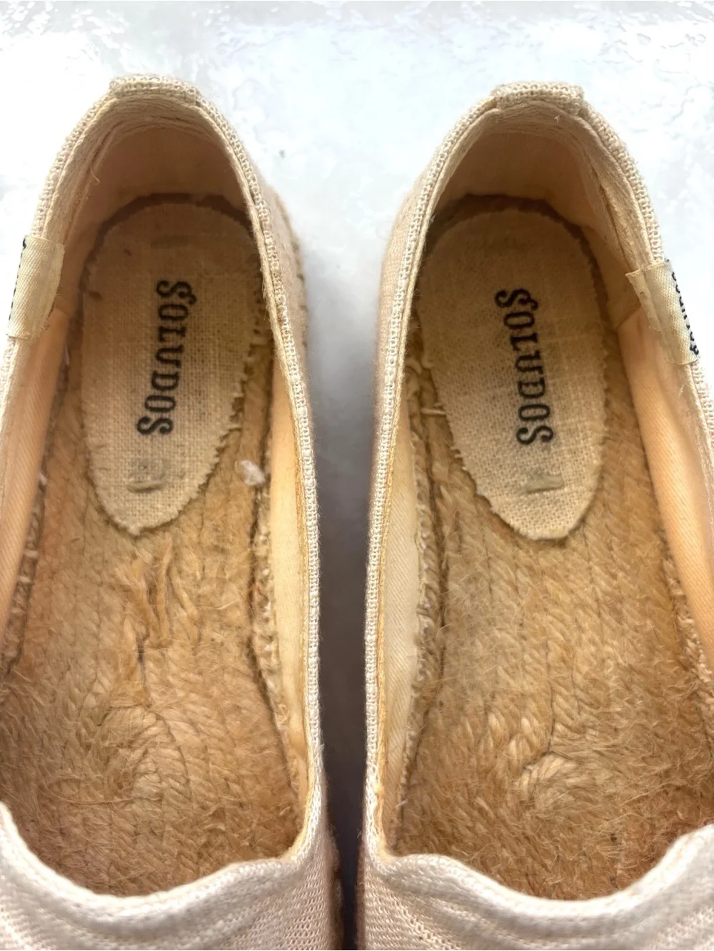 Soludos Peach Bum Slipper Espadrille Platform Slip Ons Size 7.5